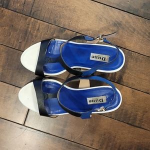 Dune colour block wedge sandals. Size 7